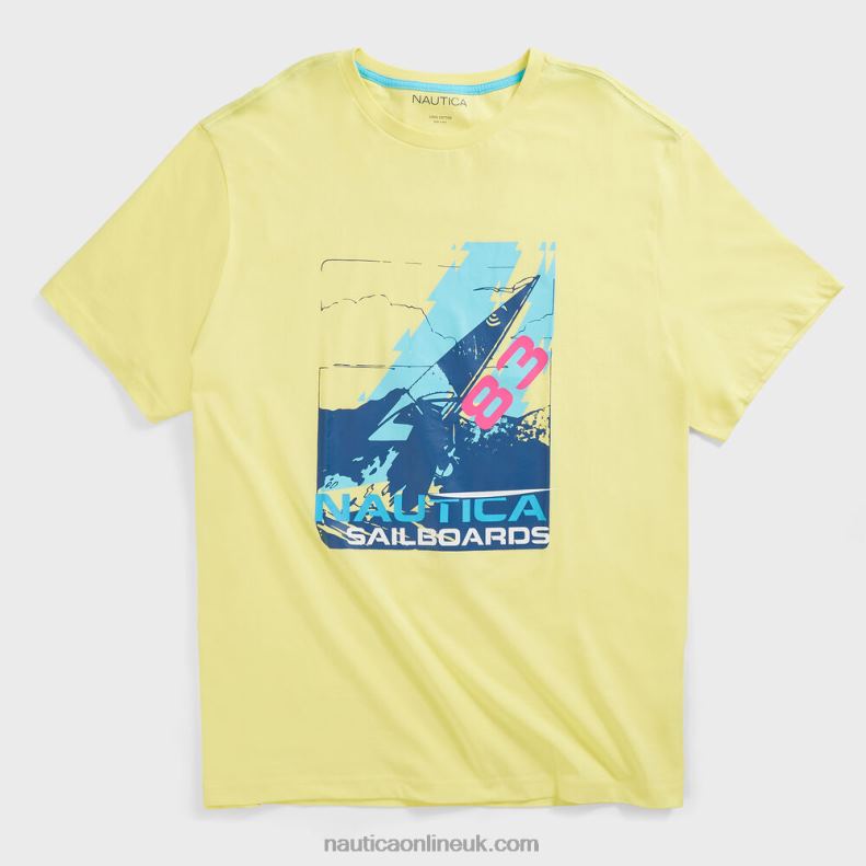 Nautica Big & Tall Sailboard Graphic T-Shirt L6J4L687 Dusty Honey Gold Men