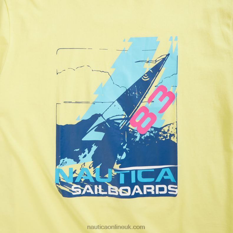 Nautica Big & Tall Sailboard Graphic T-Shirt L6J4L687 Dusty Honey Gold Men