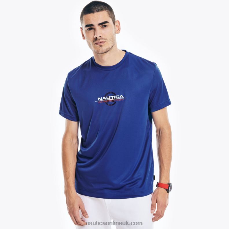 Nautica Big & Tall Sustainably Crafted Competition Logo T-Shirt L6J4L512 Bright Cobalt Men
