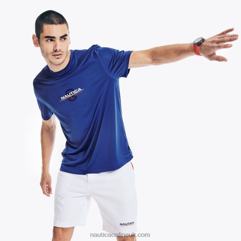Nautica Big & Tall Sustainably Crafted Competition Logo T-Shirt L6J4L512 Bright Cobalt Men