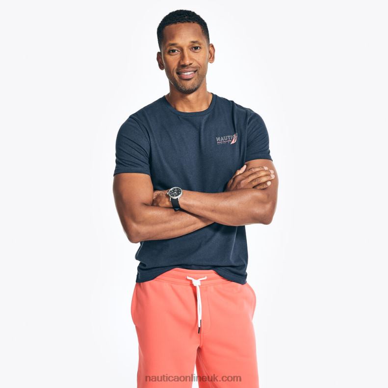 Nautica Big & Tall Sustainably Crafted Ocean Challenge Graphic T-Shirt L6J4L571 Navy Men