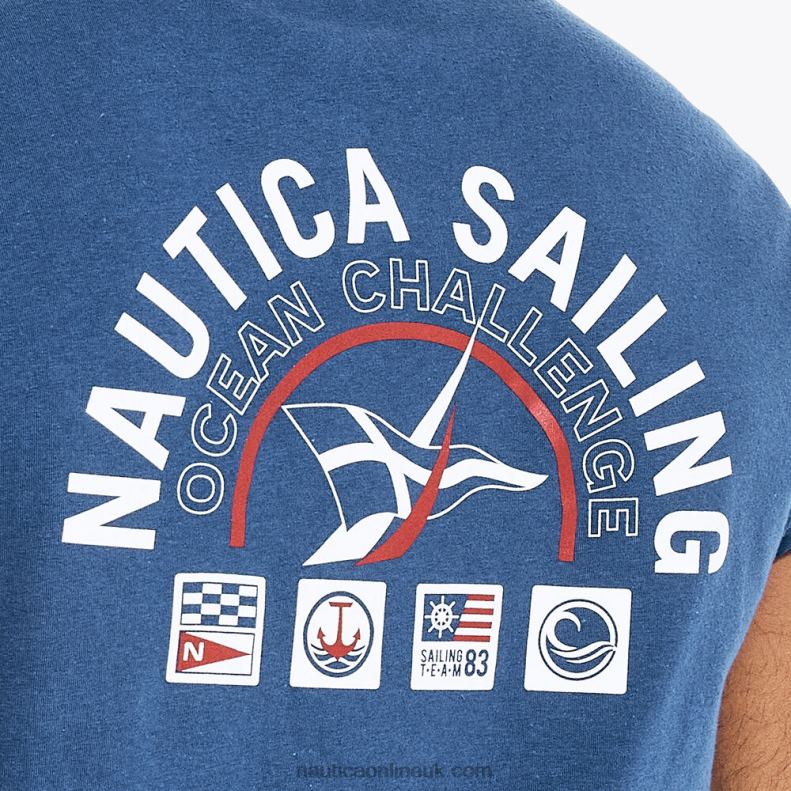 Nautica Big & Tall Sustainably Crafted Ocean Challenge Graphic T-Shirt L6J4L697 Blue Depths Men