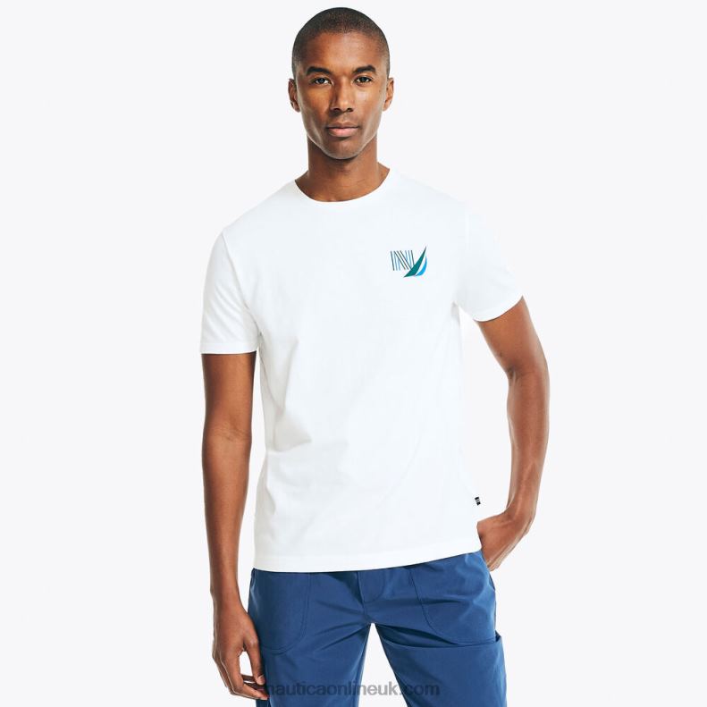 Nautica Big & Tall Sustainably Crafted Ocean Club Graphic T-Shirt L6J4L688 Bright White Men