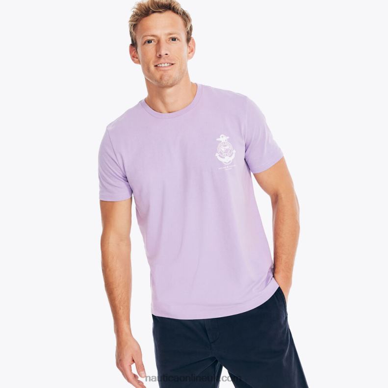 Nautica Big & Tall Sustainably Crafted Ocean Exploration Graphic T-Shirt L6J4L584 Ocean Violet Men
