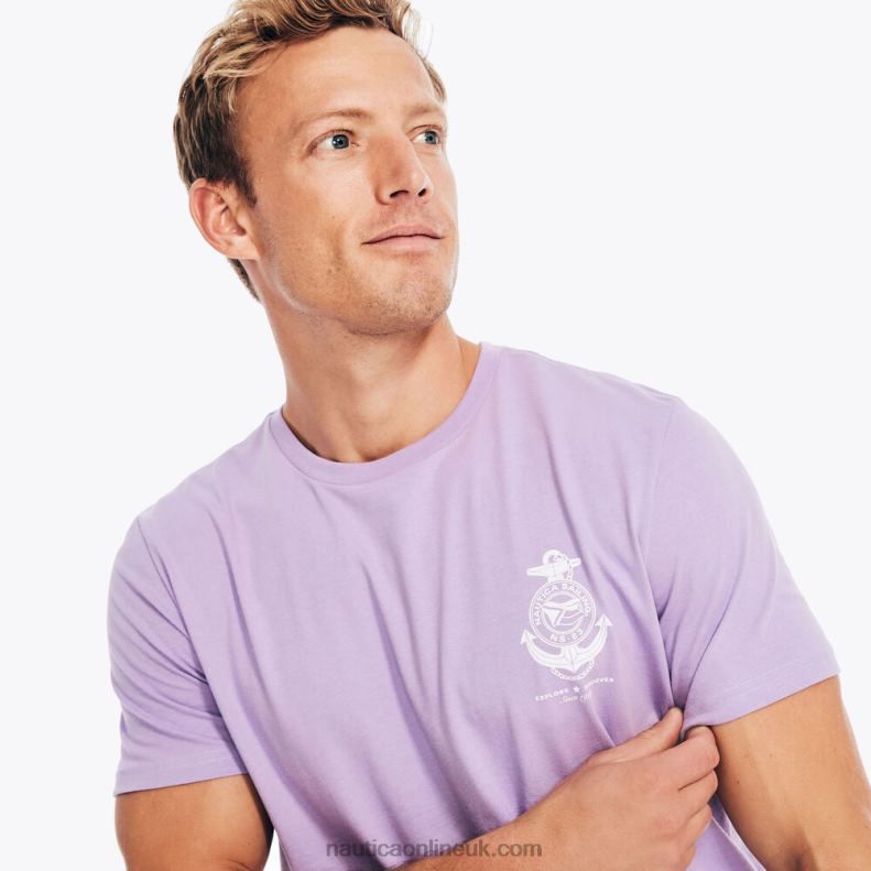 Nautica Big & Tall Sustainably Crafted Ocean Exploration Graphic T-Shirt L6J4L584 Ocean Violet Men