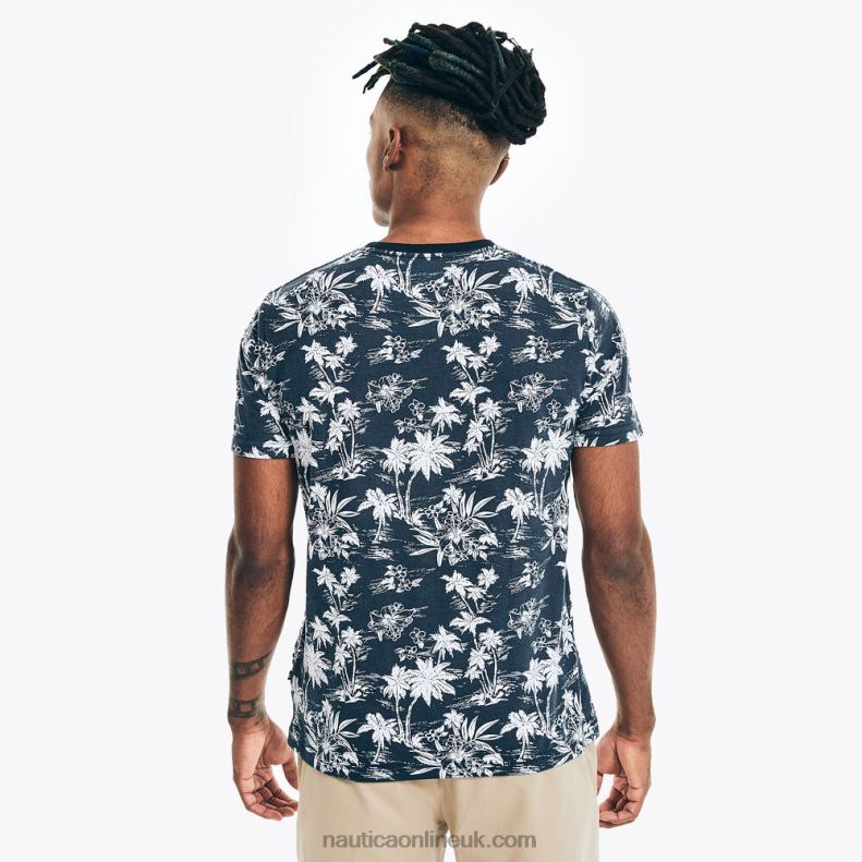 Nautica Big & Tall Sustainably Crafted Printed T-Shirt L6J4L583 Navy Men