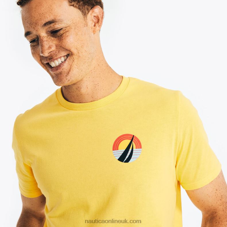 Nautica Big & Tall Sustainably Crafted Surf Graphic T-Shirt L6J4L582 French Vanilla Men