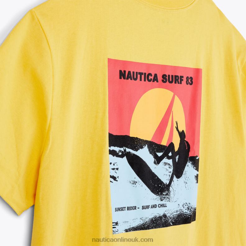 Nautica Big & Tall Sustainably Crafted Surf Graphic T-Shirt L6J4L582 French Vanilla Men