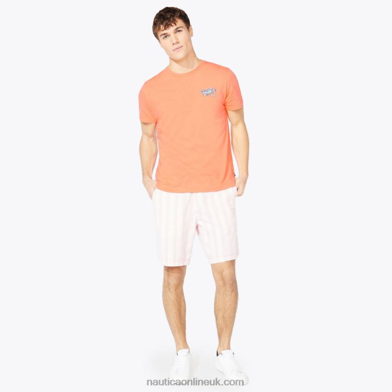 Nautica Big & Tall Whale Graphic T-Shirt L6J4L551 Livng Coral Men