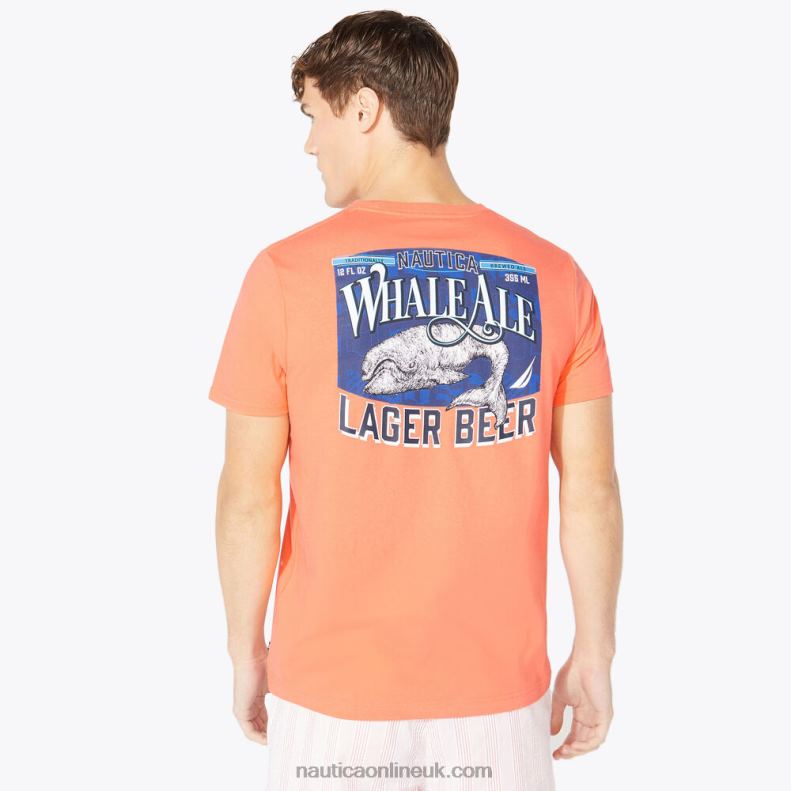 Nautica Big & Tall Whale Graphic T-Shirt L6J4L551 Livng Coral Men