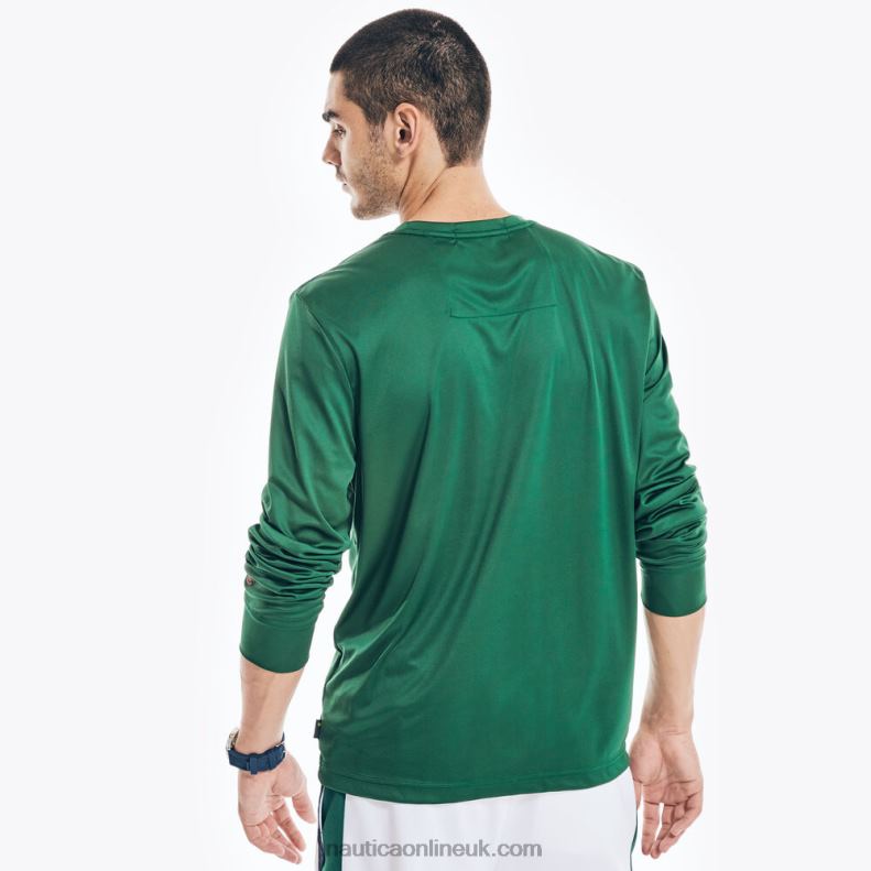 Nautica Competition Sustainably Crafted Long-Sleeve T-Shirt L6J4L151 Cosmic Fern Men