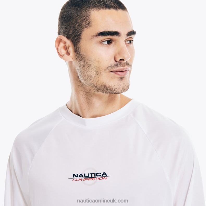 Nautica Competition Sustainably Crafted Long-Sleeve T-Shirt L6J4L437 Bright White Men
