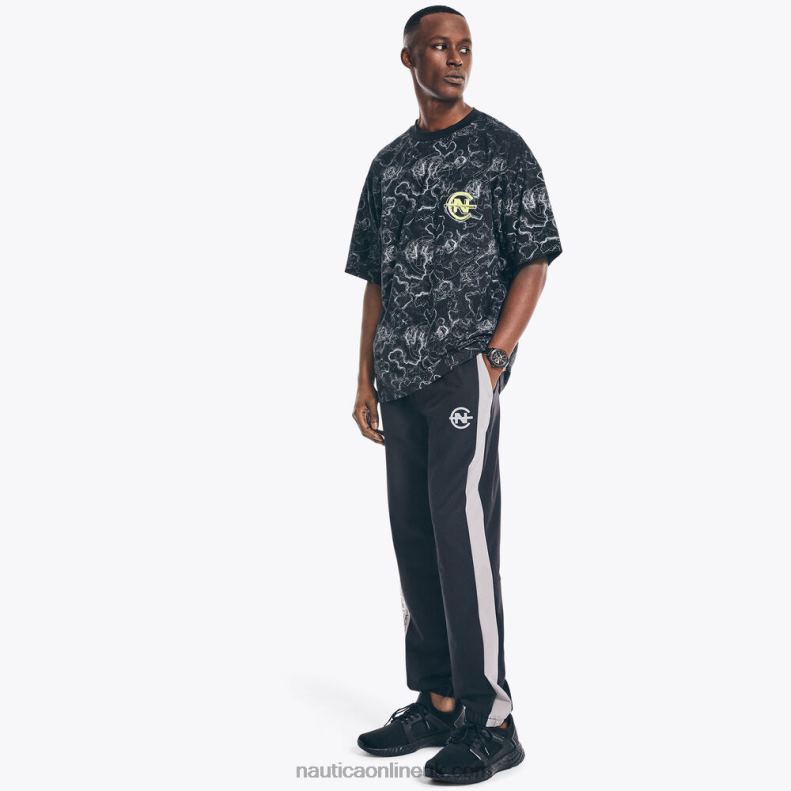 Nautica Competition Sustainably Crafted Printed T-Shirt L6J4L520 True Black Men