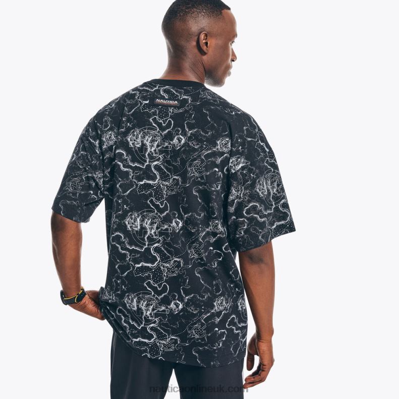 Nautica Competition Sustainably Crafted Printed T-Shirt L6J4L520 True Black Men