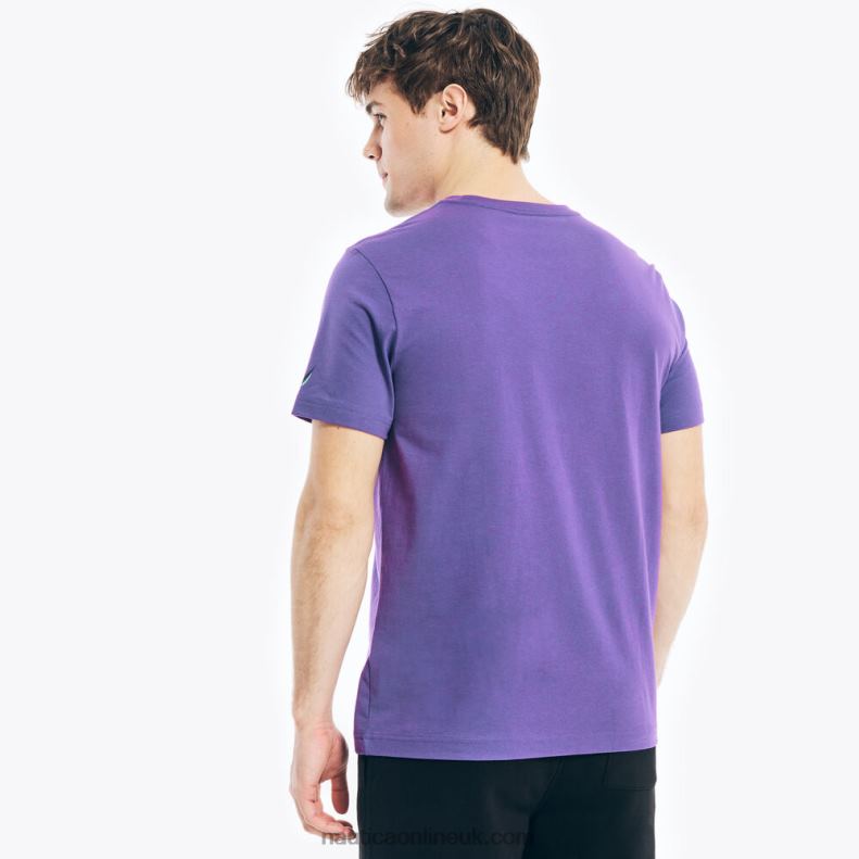 Nautica Competition Sustainably Crafted Sailing Team Graphic T-Shirt L6J4L389 Pier Purple Heather Men
