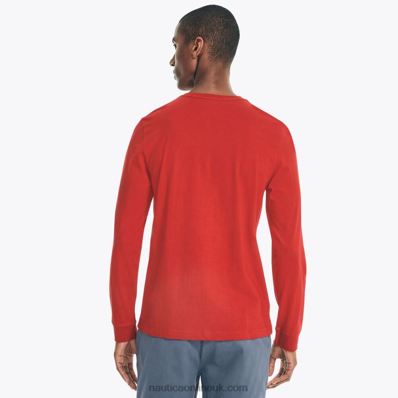 Nautica Crewneck Long-Sleeve T-Shirt L6J4L658 Nautica Red Men