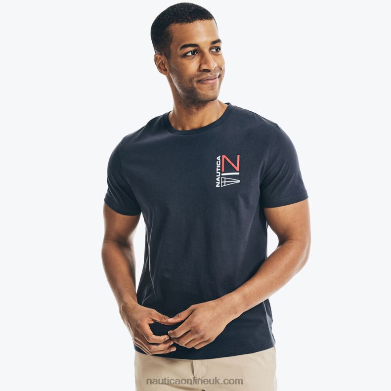 Nautica Logo Graphic T-Shirt L6J4L639 Navy Men