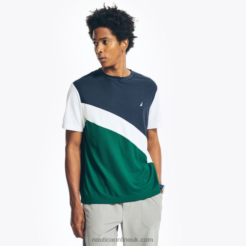 Nautica Navtech Sustainably Crafted Colorblock T-Shirt L6J4L510 Navy Men