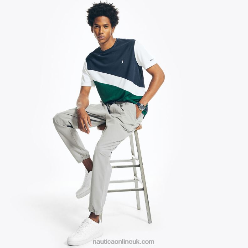 Nautica Navtech Sustainably Crafted Colorblock T-Shirt L6J4L510 Navy Men
