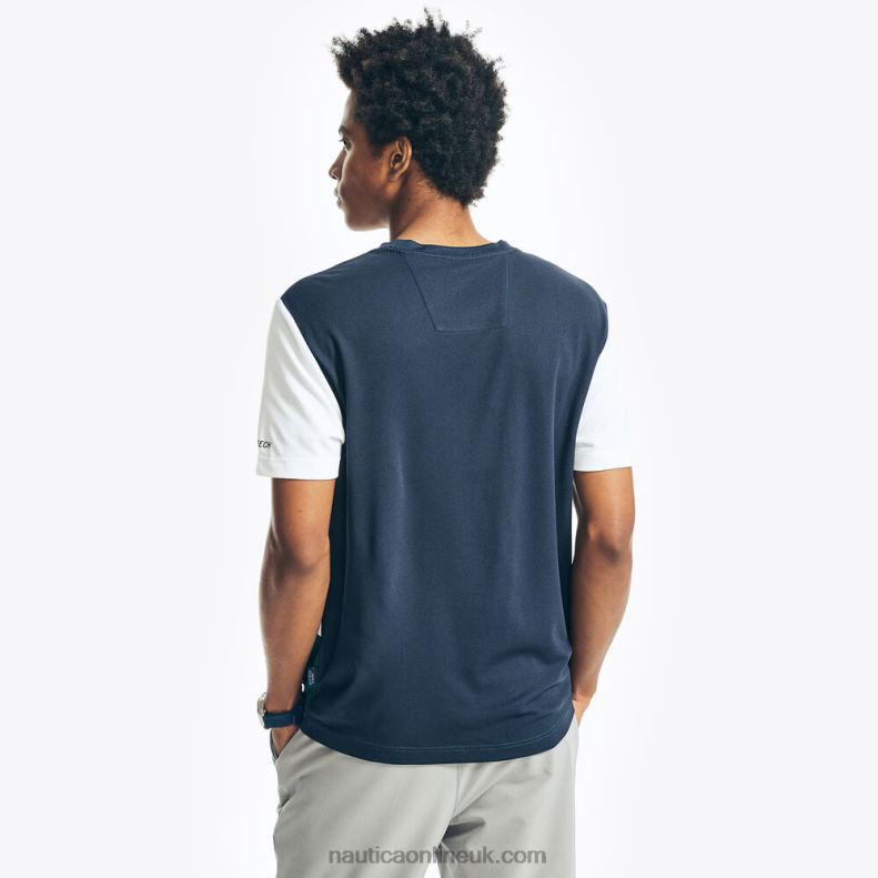 Nautica Navtech Sustainably Crafted Colorblock T-Shirt L6J4L510 Navy Men