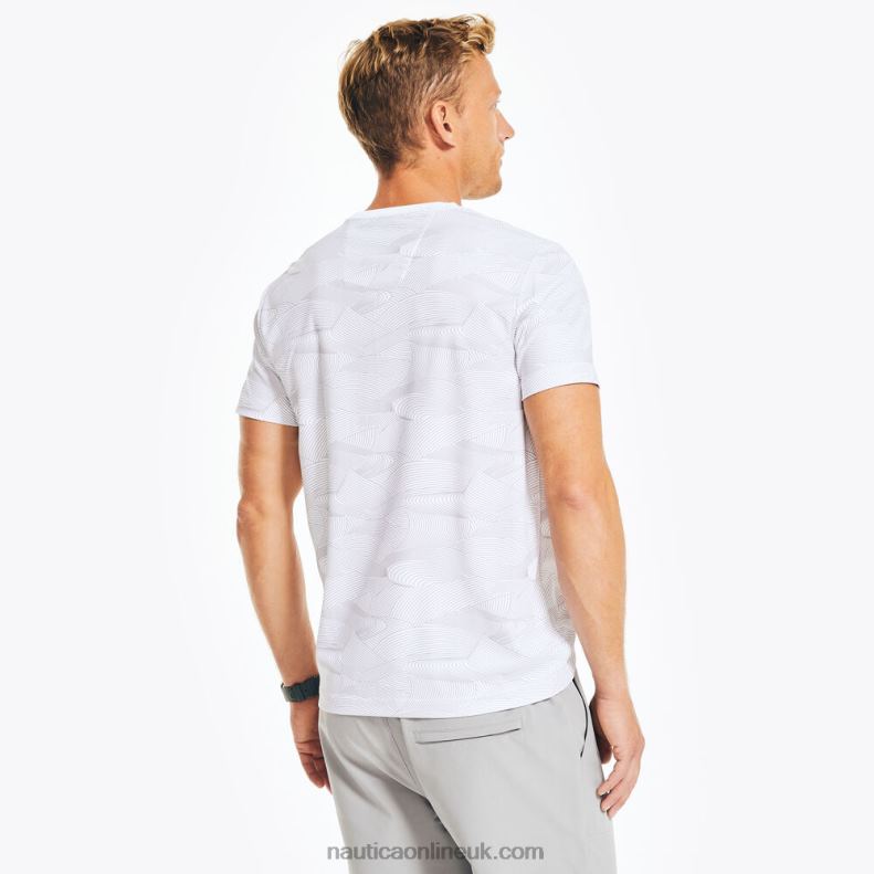 Nautica Navtech Sustainably Crafted Printed T-Shirt L6J4L418 Bright White Men