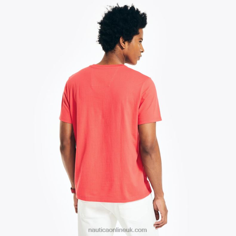Nautica Oversized J-Class Logo T-Shirt L6J4L432 Dark Coral Cape Men