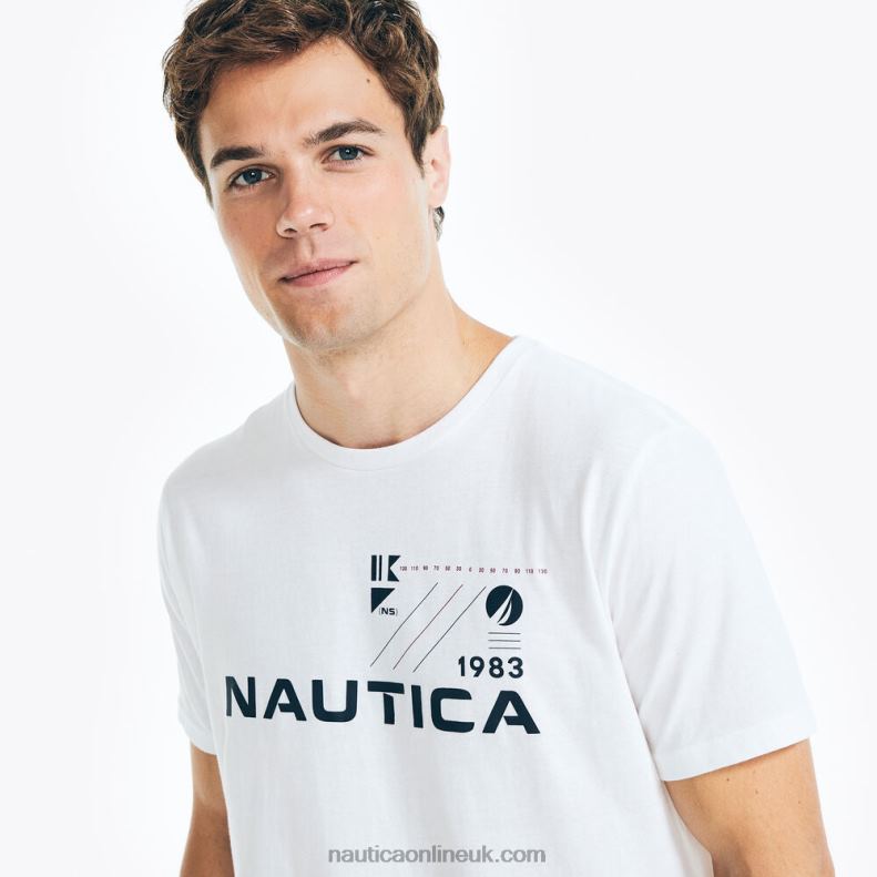Nautica Sustainably Crafted 1983 Graphic T-Shirt L6J4L64 Bright White Men