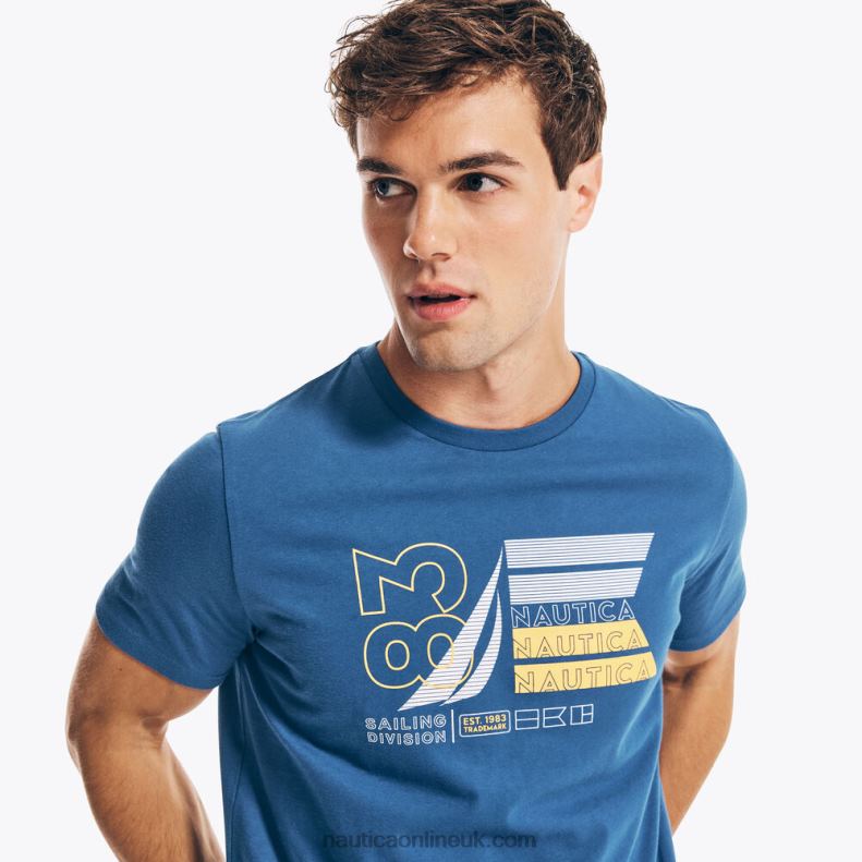 Nautica Sustainably Crafted 83 Graphic T-Shirt L6J4L75 Windsurf Blue Men