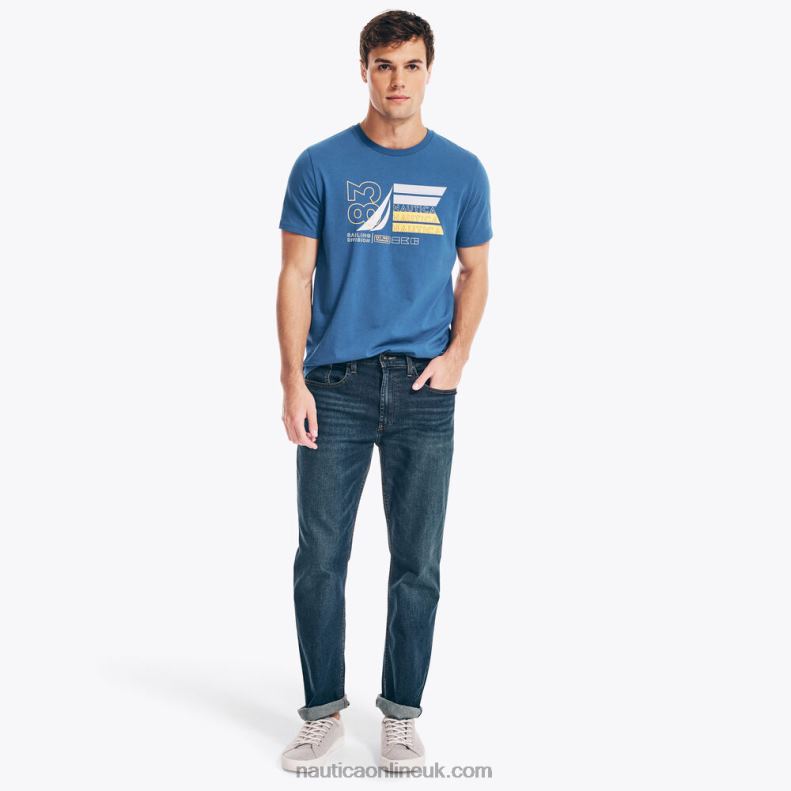 Nautica Sustainably Crafted 83 Graphic T-Shirt L6J4L75 Windsurf Blue Men