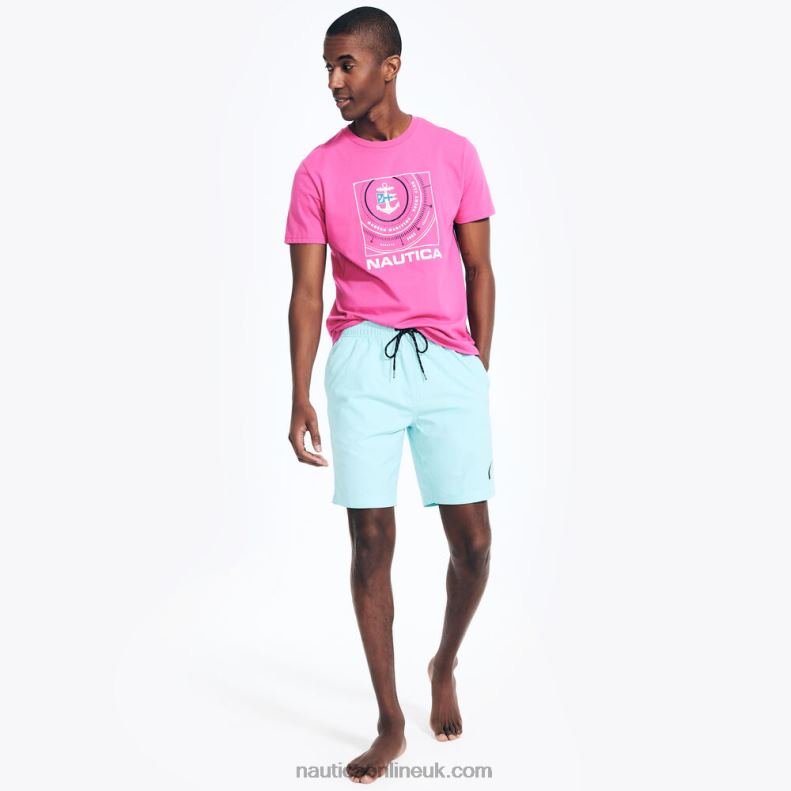 Nautica Sustainably Crafted Compass Graphic T-Shirt L6J4L137 Rockaway Red Men