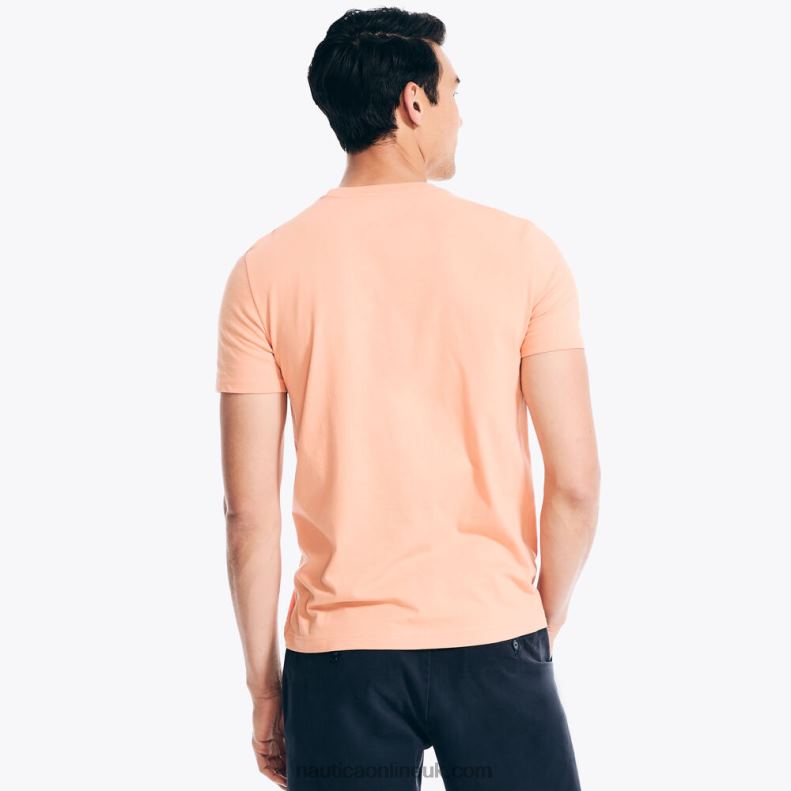 Nautica Sustainably Crafted Explore Discover Graphic T-Shirt L6J4L87 Orange2 Men