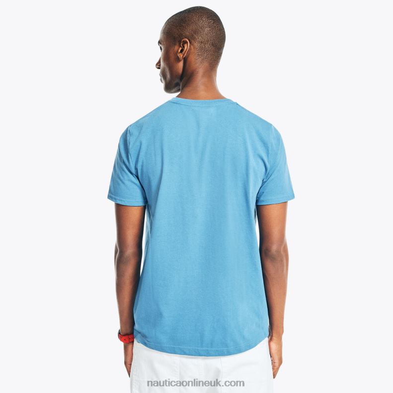Nautica Sustainably Crafted Flag Graphic T-Shirt L6J4L363 Nite Sea Heather Men
