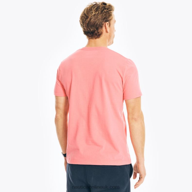 Nautica Sustainably Crafted Flag Graphic T-Shirt L6J4L700 Teaberry Men