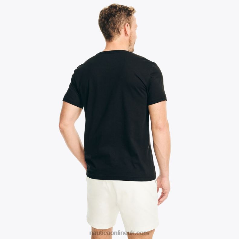 Nautica Sustainably Crafted Heritage Graphic T-Shirt L6J4L237 True Black Men