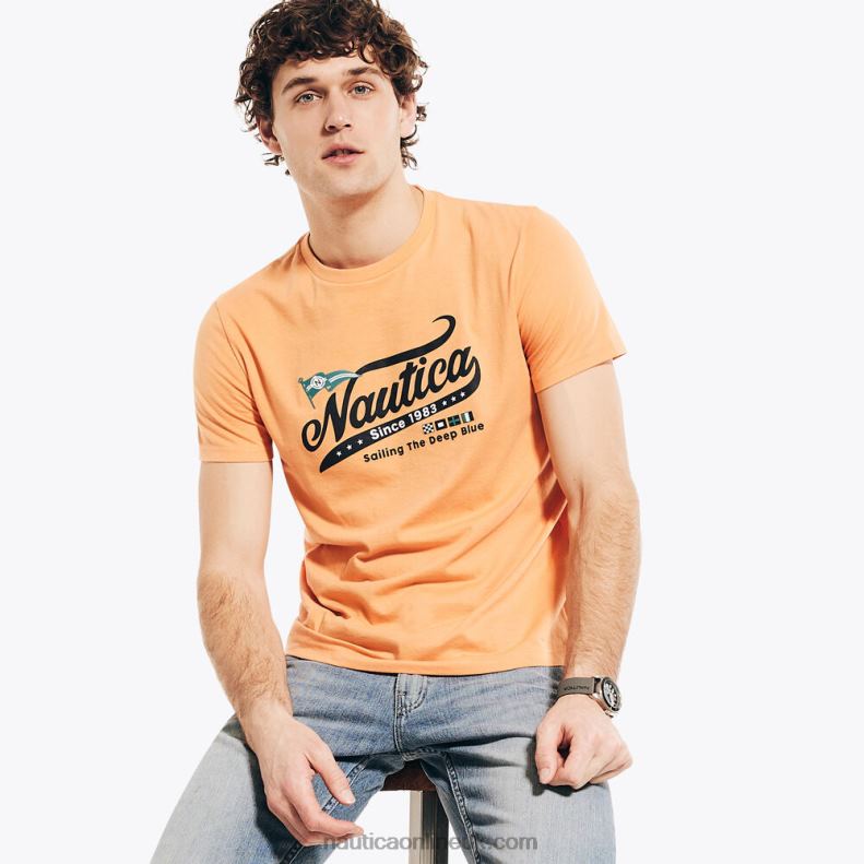 Nautica Sustainably Crafted Heritage Graphic T-Shirt L6J4L553 Orchid Pink Men