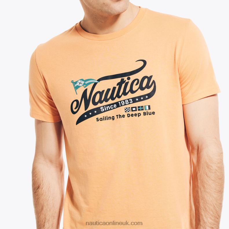 Nautica Sustainably Crafted Heritage Graphic T-Shirt L6J4L553 Orchid Pink Men