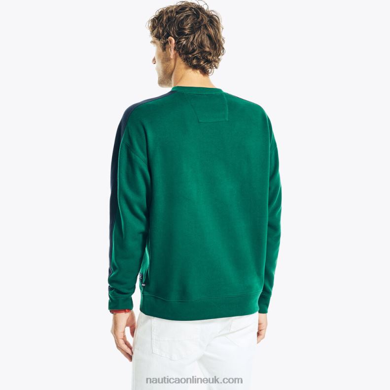 Nautica Sustainably Crafted Logo Crewneck T-Shirt L6J4L294 Cosmic Fern Men