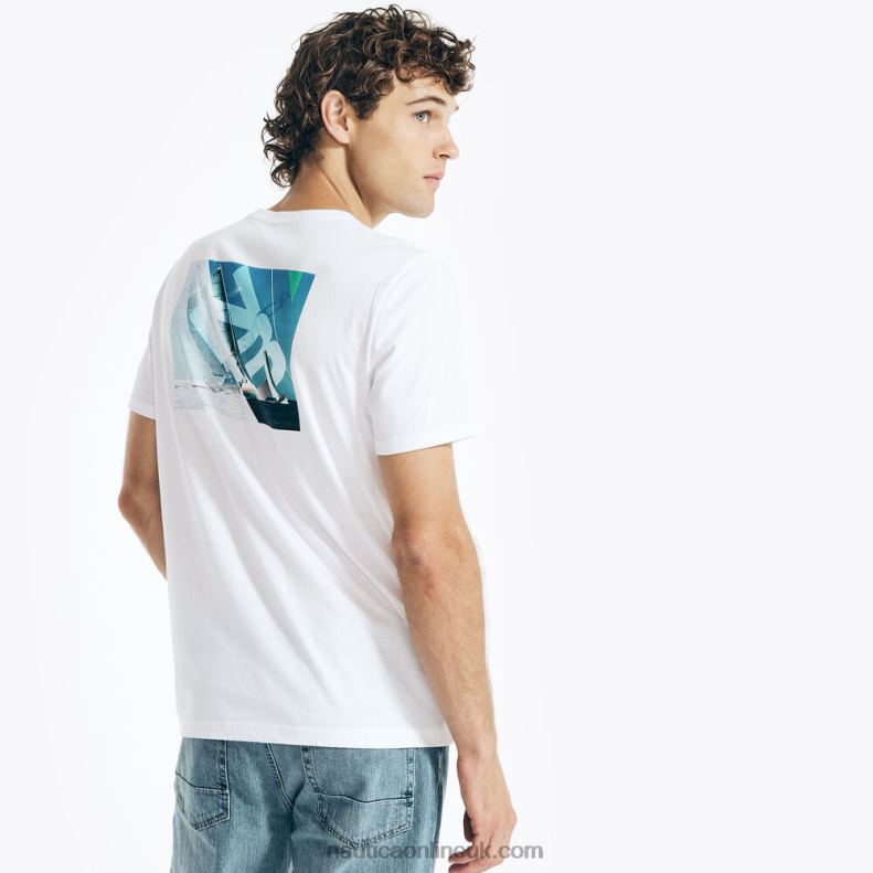 Nautica Sustainably Crafted N83 Graphic T-Shirt L6J4L434 Bright White Men