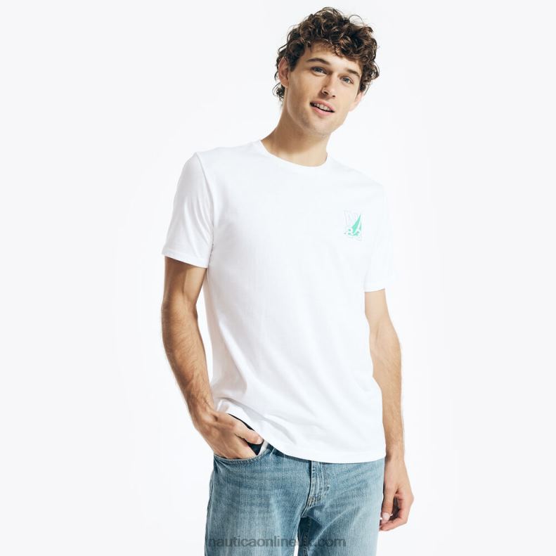 Nautica Sustainably Crafted N83 Graphic T-Shirt L6J4L434 Bright White Men
