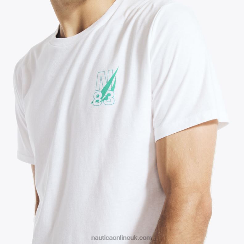Nautica Sustainably Crafted N83 Graphic T-Shirt L6J4L434 Bright White Men