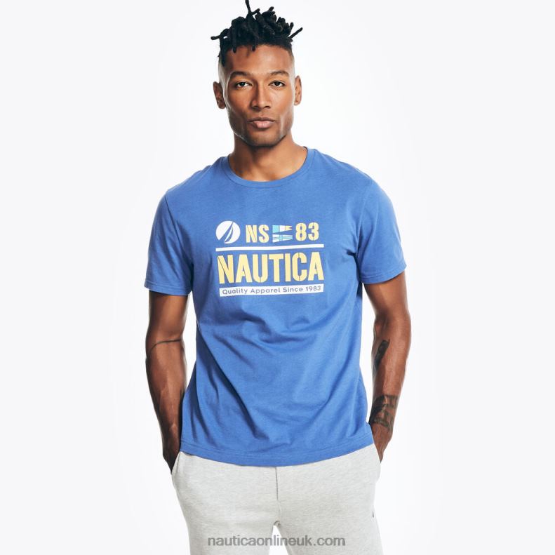 Nautica Sustainably Crafted N-83 Graphic T-Shirt L6J4L384 Nite Sea Heather Men