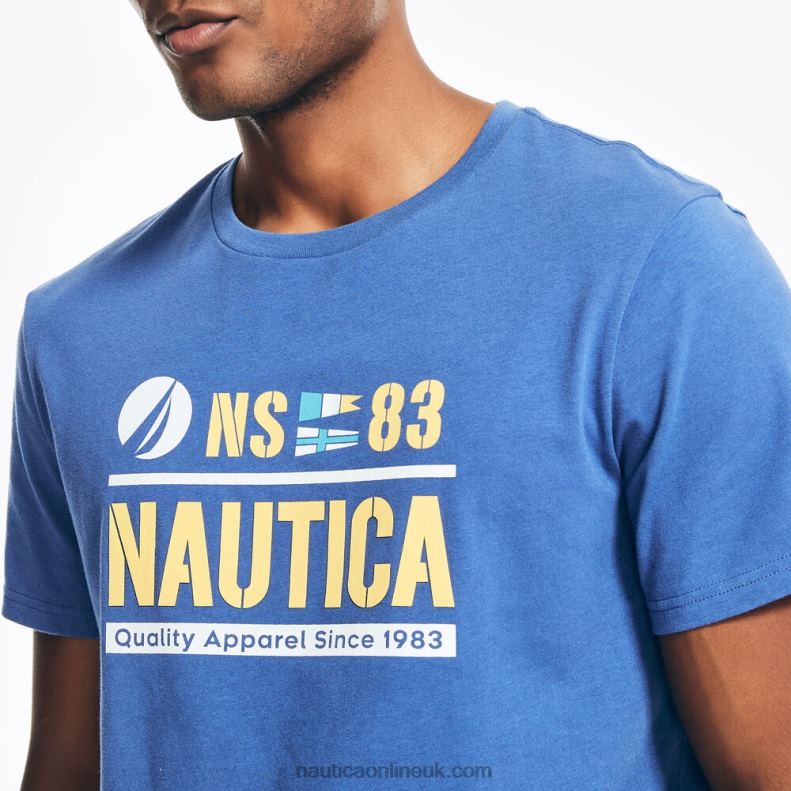 Nautica Sustainably Crafted N-83 Graphic T-Shirt L6J4L384 Nite Sea Heather Men