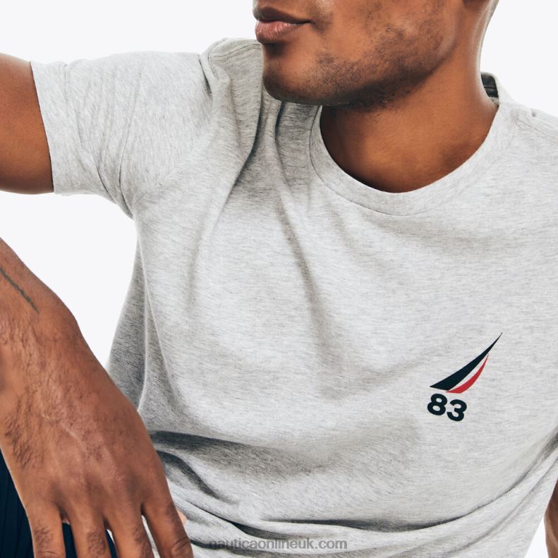 Nautica Sustainably Crafted N-83 Graphic T-Shirt L6J4L532 Grey Heather Men