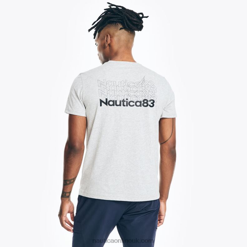 Nautica Sustainably Crafted N-83 Graphic T-Shirt L6J4L532 Grey Heather Men