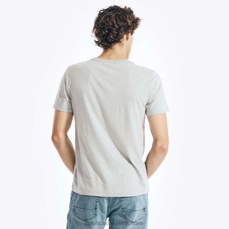 Nautica Sustainably Crafted Ocean Regatta Graphic T-Shirt L6J4L102 Grey Heather Men