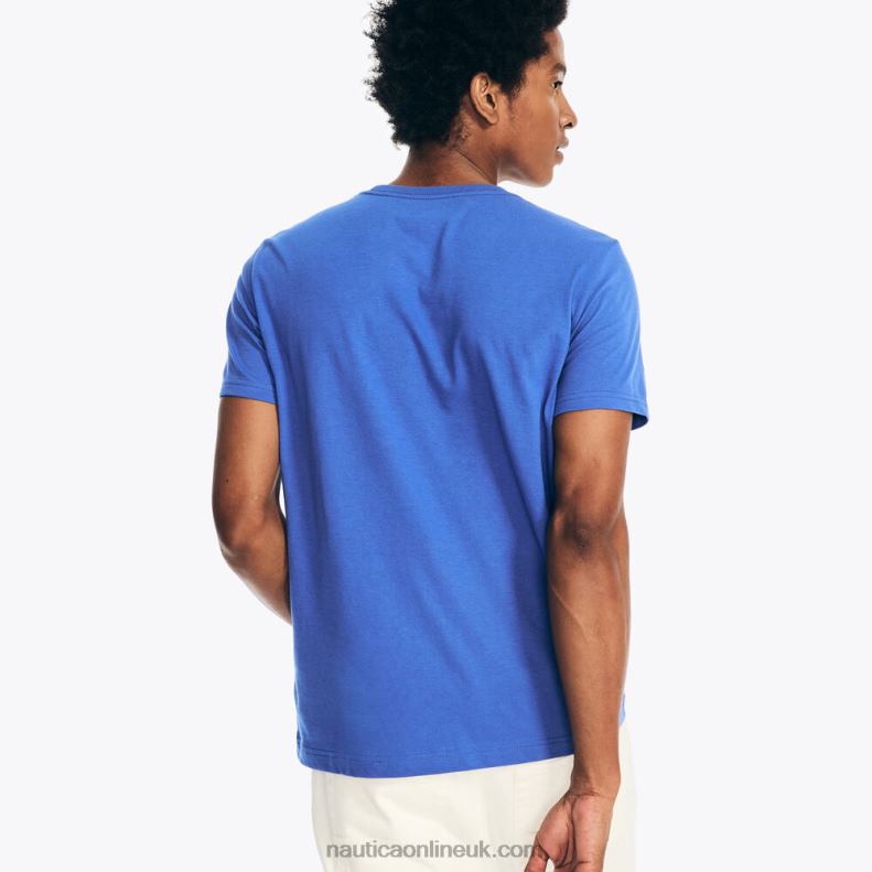Nautica Sustainably Crafted Ocean Vibes Graphic T-Shirt L6J4L368 Cobalt Wave Men