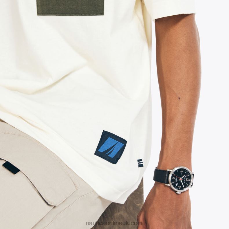 Nautica Sustainably Crafted Pocket T-Shirt L6J4L383 Sail Cream Men