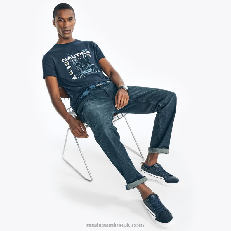 Nautica Sustainably Crafted Sailing Club Graphic T-Shirt L6J4L394 Navy Men