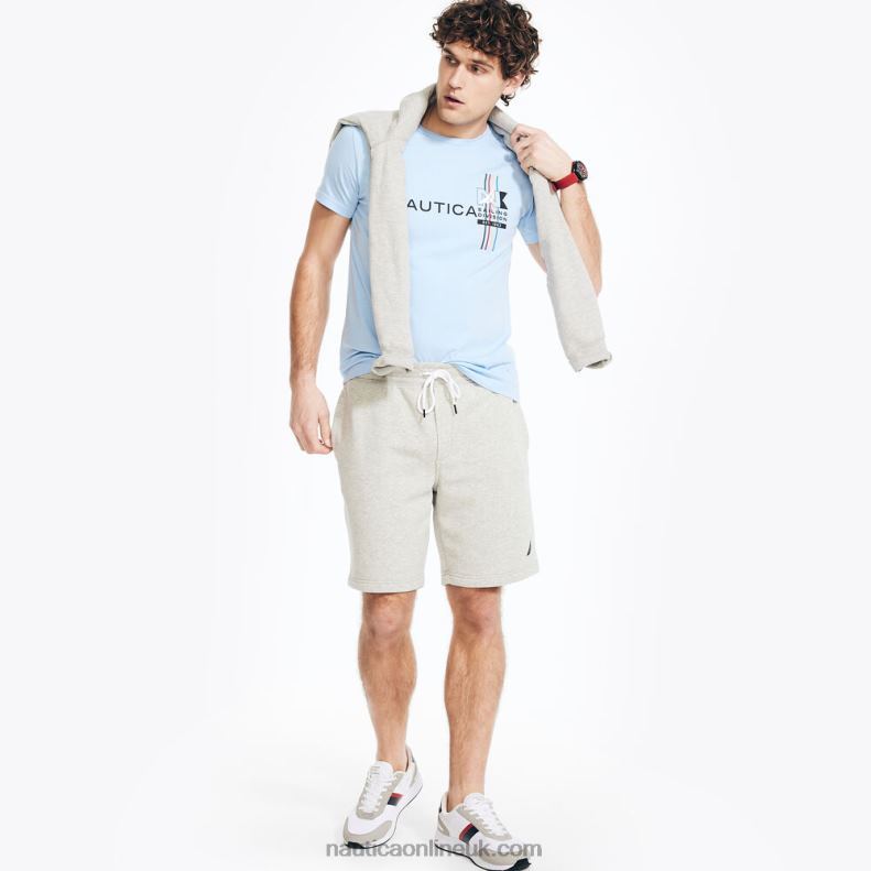 Nautica Sustainably Crafted Sailing Division Graphic T-Shirt L6J4L193 Azure Blue Men