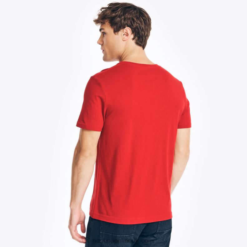 Nautica Sustainably Crafted Sailing Graphic T-Shirt L6J4L361 Nautica Red Men